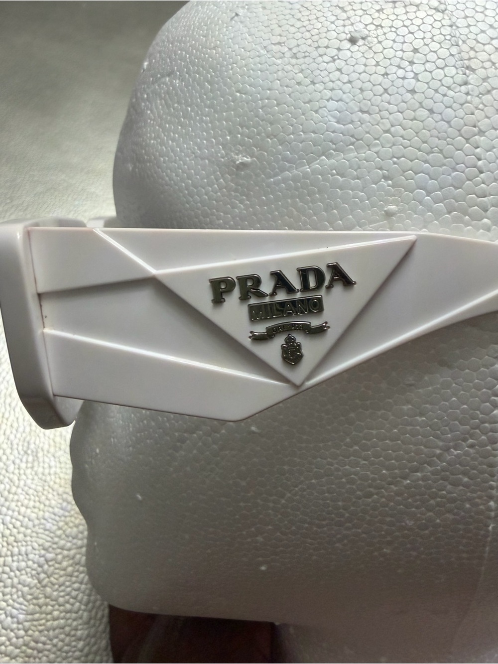 Prada Pr 17ws Symbole White Black Sunglasses Box Pouch Cloth Made In Italy View 3